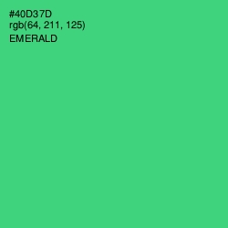 #40D37D - Emerald Color Image