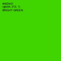 #40D401 - Bright Green Color Image