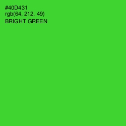 #40D431 - Bright Green Color Image