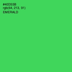 #40D55B - Emerald Color Image