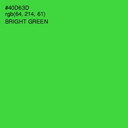 #40D63D - Bright Green Color Image