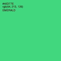 #40D77E - Emerald Color Image