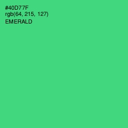 #40D77F - Emerald Color Image