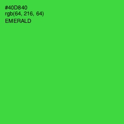 #40D840 - Emerald Color Image