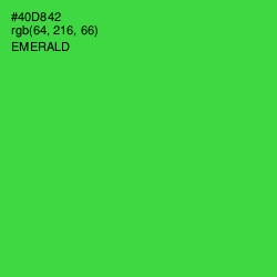 #40D842 - Emerald Color Image