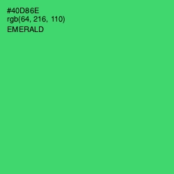 #40D86E - Emerald Color Image