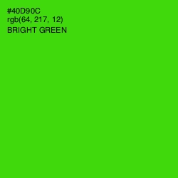 #40D90C - Bright Green Color Image