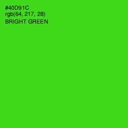 #40D91C - Bright Green Color Image