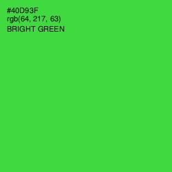 #40D93F - Bright Green Color Image