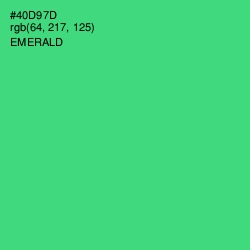 #40D97D - Emerald Color Image