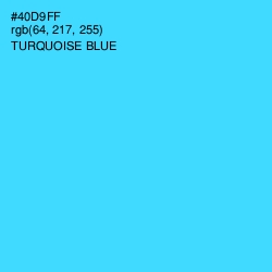 #40D9FF - Turquoise Blue Color Image