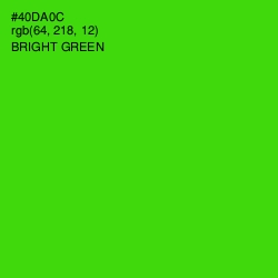 #40DA0C - Bright Green Color Image