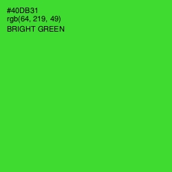 #40DB31 - Bright Green Color Image