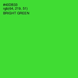#40DB33 - Bright Green Color Image