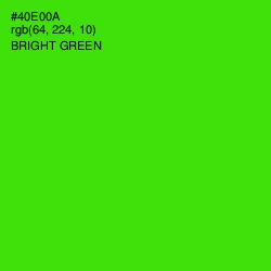 #40E00A - Bright Green Color Image