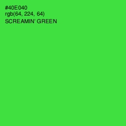 #40E040 - Screamin' Green Color Image