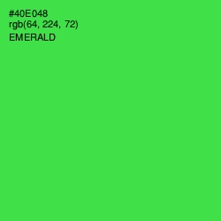 #40E048 - Emerald Color Image