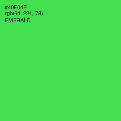 #40E04E - Emerald Color Image
