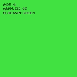 #40E141 - Screamin' Green Color Image