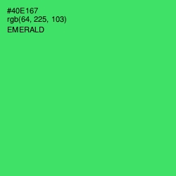 #40E167 - Emerald Color Image