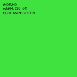#40E240 - Screamin' Green Color Image
