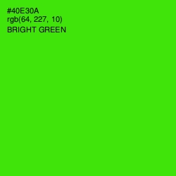 #40E30A - Bright Green Color Image