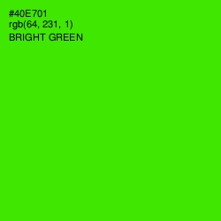 #40E701 - Bright Green Color Image