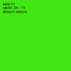 #40E711 - Bright Green Color Image