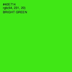 #40E714 - Bright Green Color Image