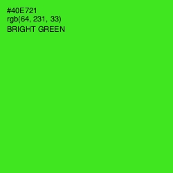 #40E721 - Bright Green Color Image