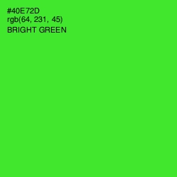 #40E72D - Bright Green Color Image