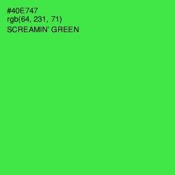 #40E747 - Screamin' Green Color Image