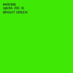 #40E806 - Bright Green Color Image