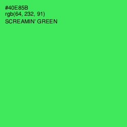 #40E85B - Screamin' Green Color Image