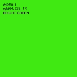 #40E911 - Bright Green Color Image