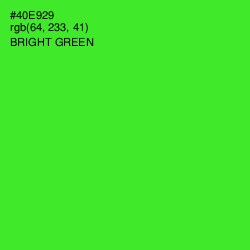 #40E929 - Bright Green Color Image