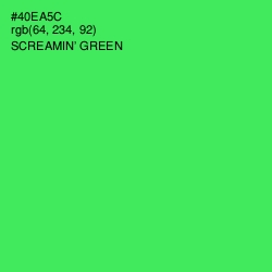 #40EA5C - Screamin' Green Color Image