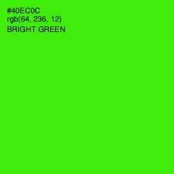 #40EC0C - Bright Green Color Image