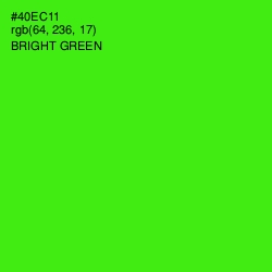 #40EC11 - Bright Green Color Image