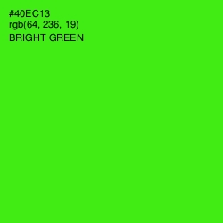 #40EC13 - Bright Green Color Image