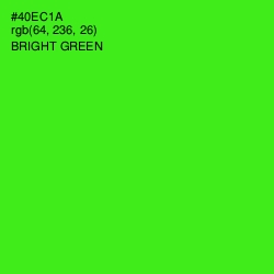 #40EC1A - Bright Green Color Image