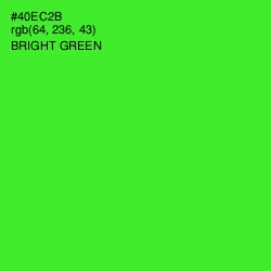 #40EC2B - Bright Green Color Image