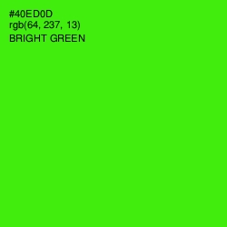 #40ED0D - Bright Green Color Image