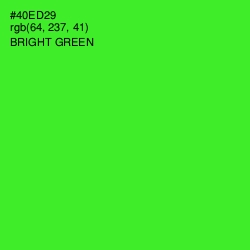 #40ED29 - Bright Green Color Image