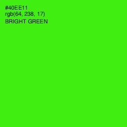 #40EE11 - Bright Green Color Image