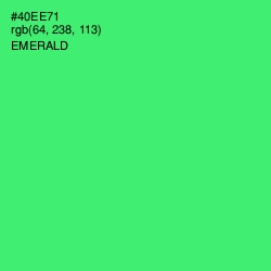 #40EE71 - Emerald Color Image