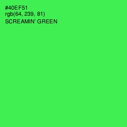 #40EF51 - Screamin' Green Color Image