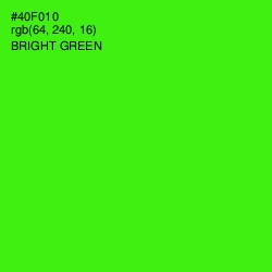 #40F010 - Bright Green Color Image