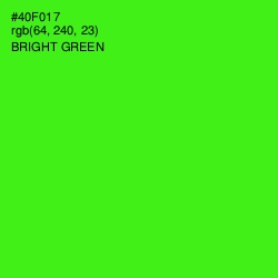 #40F017 - Bright Green Color Image