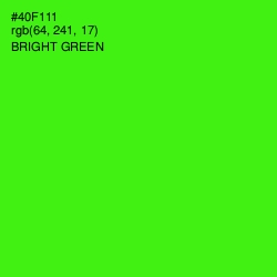 #40F111 - Bright Green Color Image